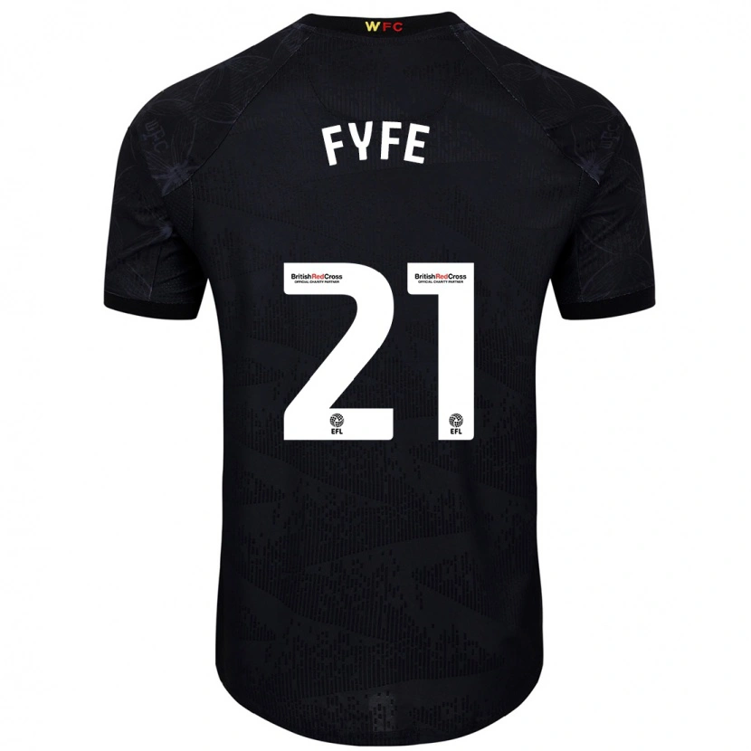 Danxen Barn Flo Fyfe #21 Svart Vit Bortatröja Matchtröjor 2024/25 Tröjor T-Tröja