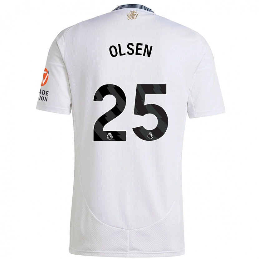 Danxen Barn Robin Olsen #25 Vit Bortatröja Matchtröjor 2024/25 Tröjor T-Tröja