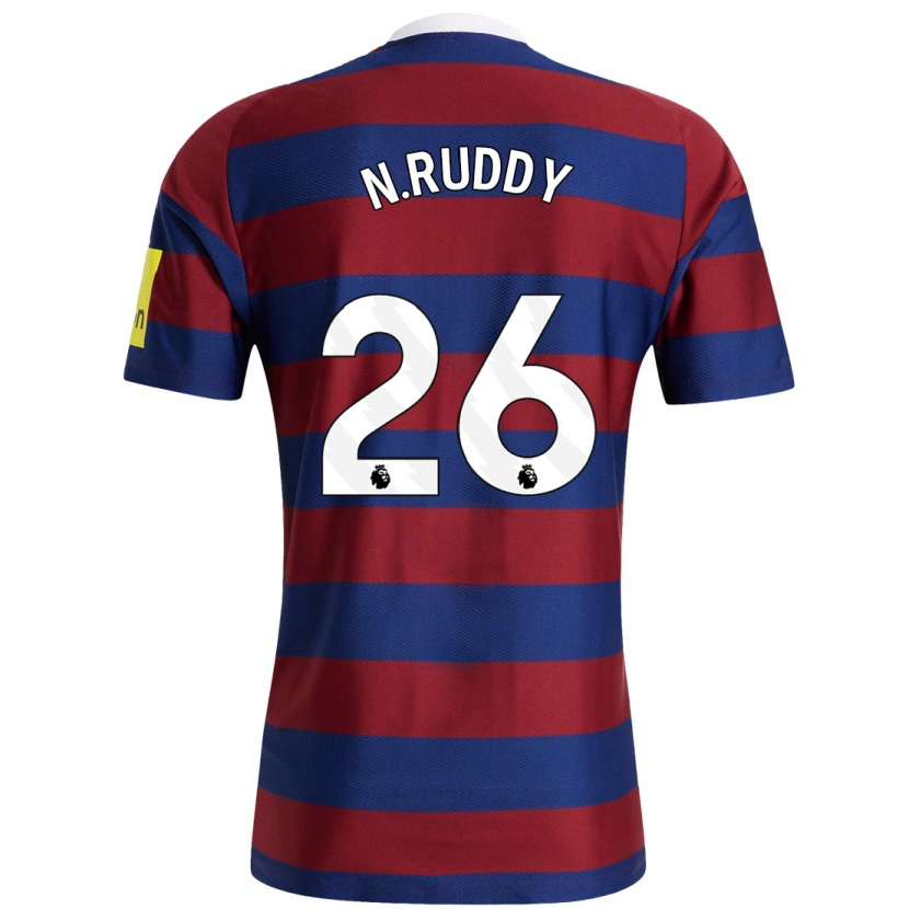 Danxen Barn John Ruddy #26 Vinröd Marinblå Bortatröja Matchtröjor 2024/25 Tröjor T-Tröja