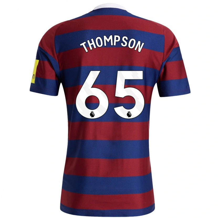 Danxen Barn Ciaran Thompson #65 Vinröd Marinblå Bortatröja Matchtröjor 2024/25 Tröjor T-Tröja