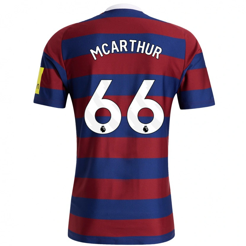 Danxen Barn Charlie Mcarthur #66 Vinröd Marinblå Bortatröja Matchtröjor 2024/25 Tröjor T-Tröja