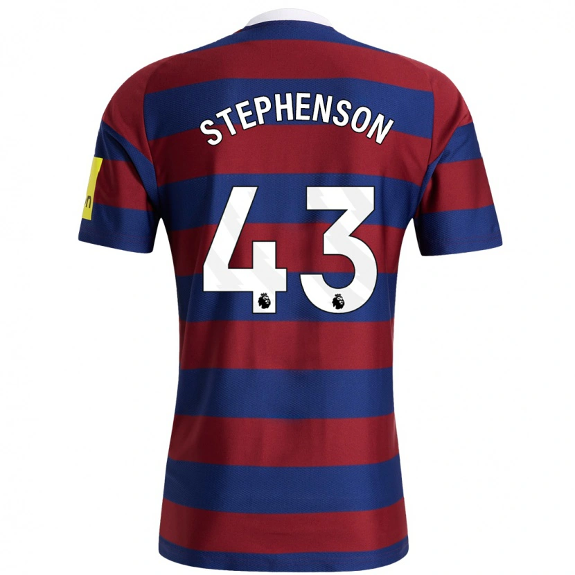 Danxen Barn Dylan Stephenson #43 Vinröd Marinblå Bortatröja Matchtröjor 2024/25 Tröjor T-Tröja