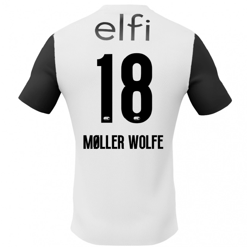 Danxen Barn David Møller Wolfe #18 Vit Svart Bortatröja Matchtröjor 2024/25 Tröjor T-Tröja