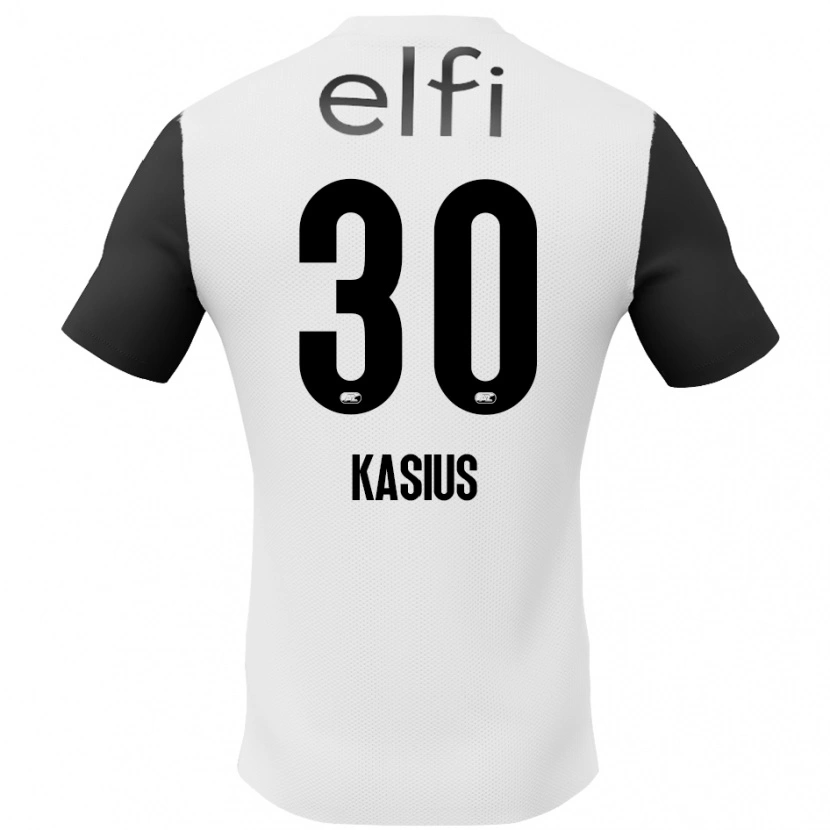 Danxen Barn Denso Kasius #30 Vit Svart Bortatröja Matchtröjor 2024/25 Tröjor T-Tröja