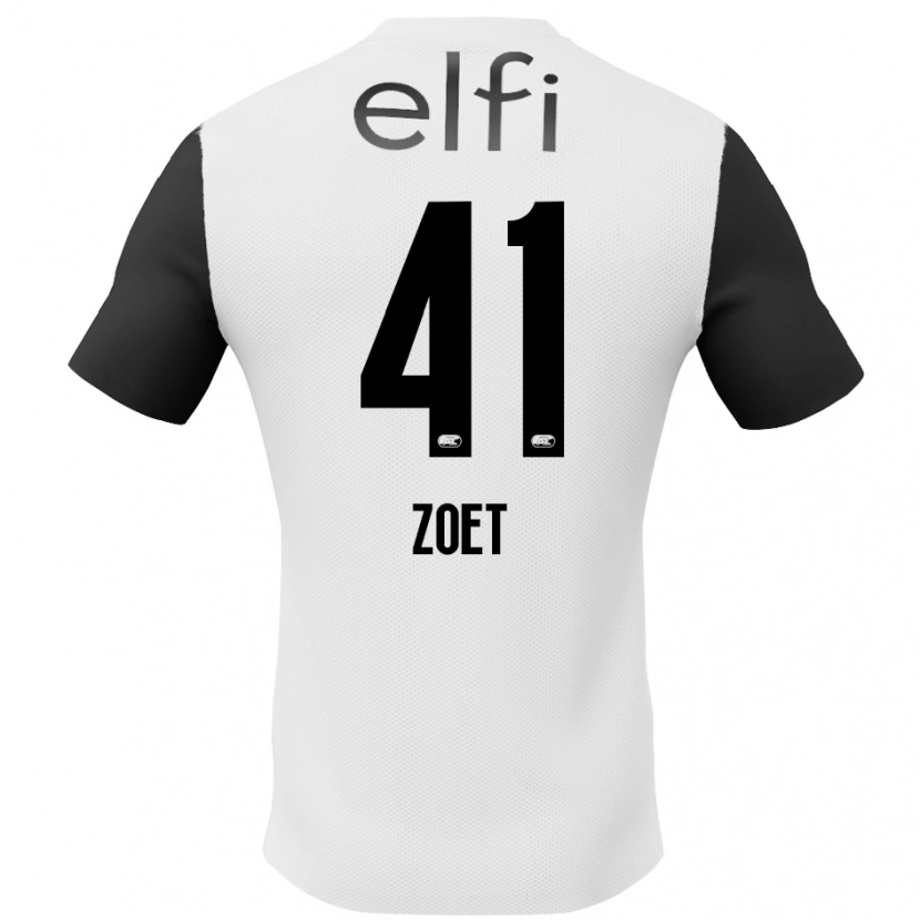Danxen Barn Jeroen Zoet #41 Vit Svart Bortatröja Matchtröjor 2024/25 Tröjor T-Tröja