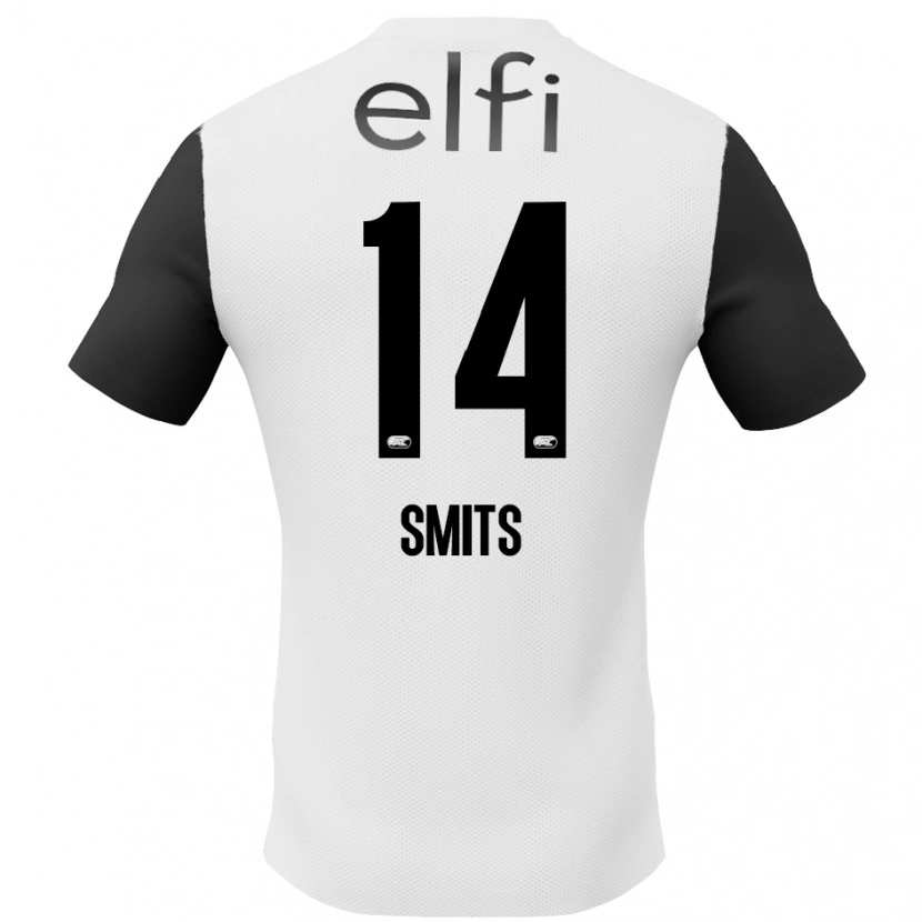 Danxen Barn Anthony Smits #14 Vit Svart Bortatröja Matchtröjor 2024/25 Tröjor T-Tröja