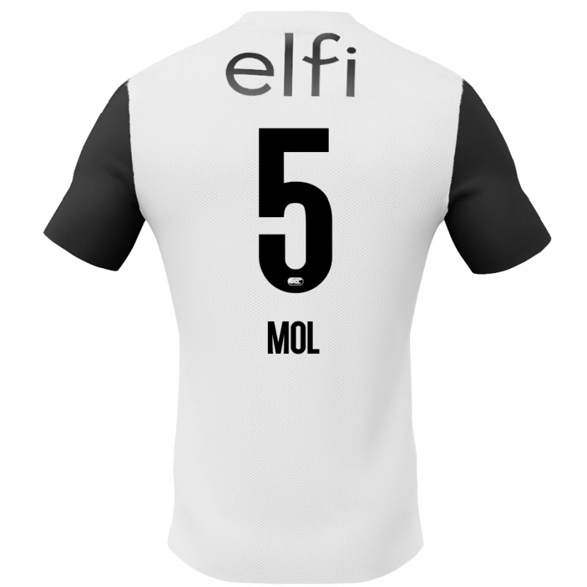 Danxen Barn Camie Mol #5 Vit Svart Bortatröja Matchtröjor 2024/25 Tröjor T-Tröja