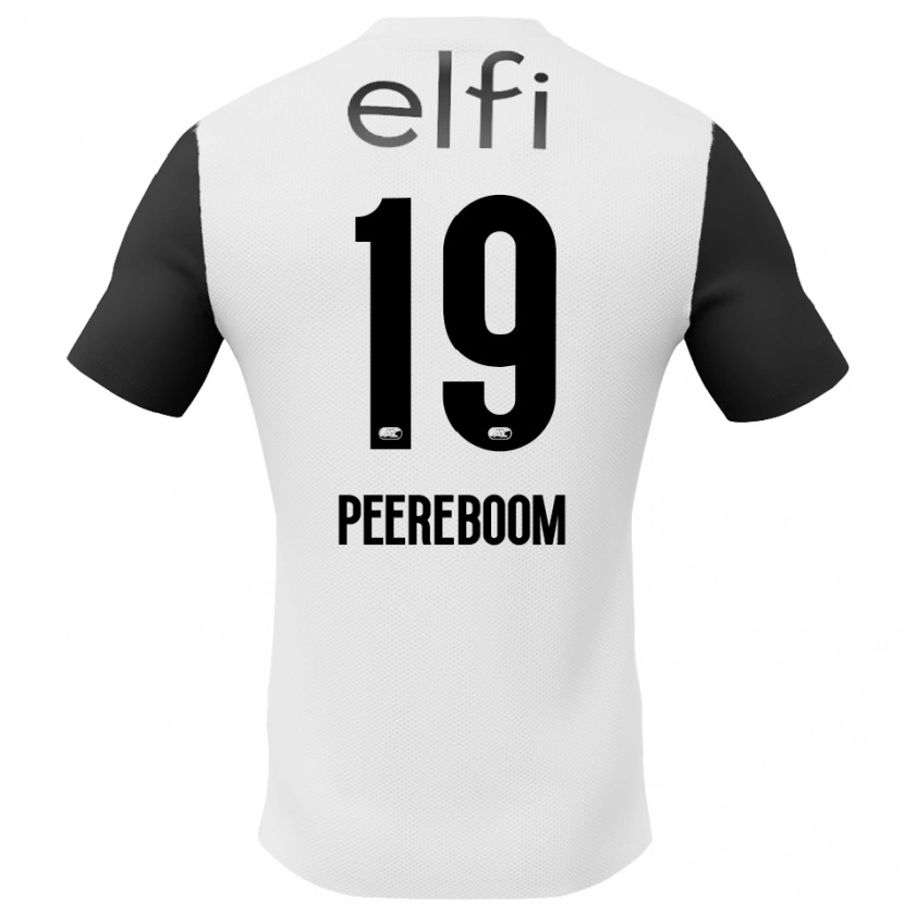 Danxen Barn Sanne Peereboom #19 Vit Svart Bortatröja Matchtröjor 2024/25 Tröjor T-Tröja