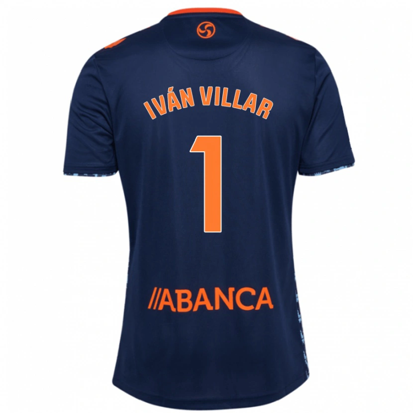 Danxen Barn Iván Villar #1 Marinblå Bortatröja Matchtröjor 2024/25 Tröjor T-Tröja