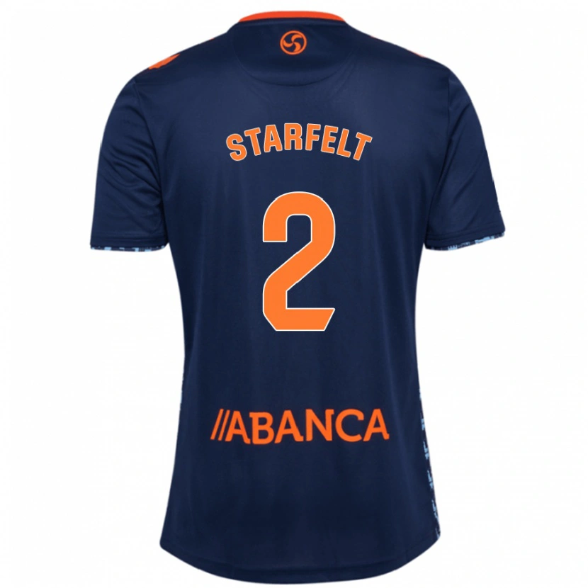 Danxen Barn Carl Starfelt #2 Marinblå Bortatröja Matchtröjor 2024/25 Tröjor T-Tröja