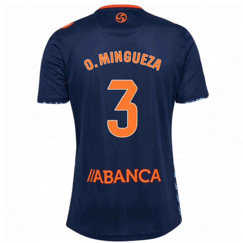 Danxen Barn Óscar Mingueza #3 Marinblå Bortatröja Matchtröjor 2024/25 Tröjor T-Tröja