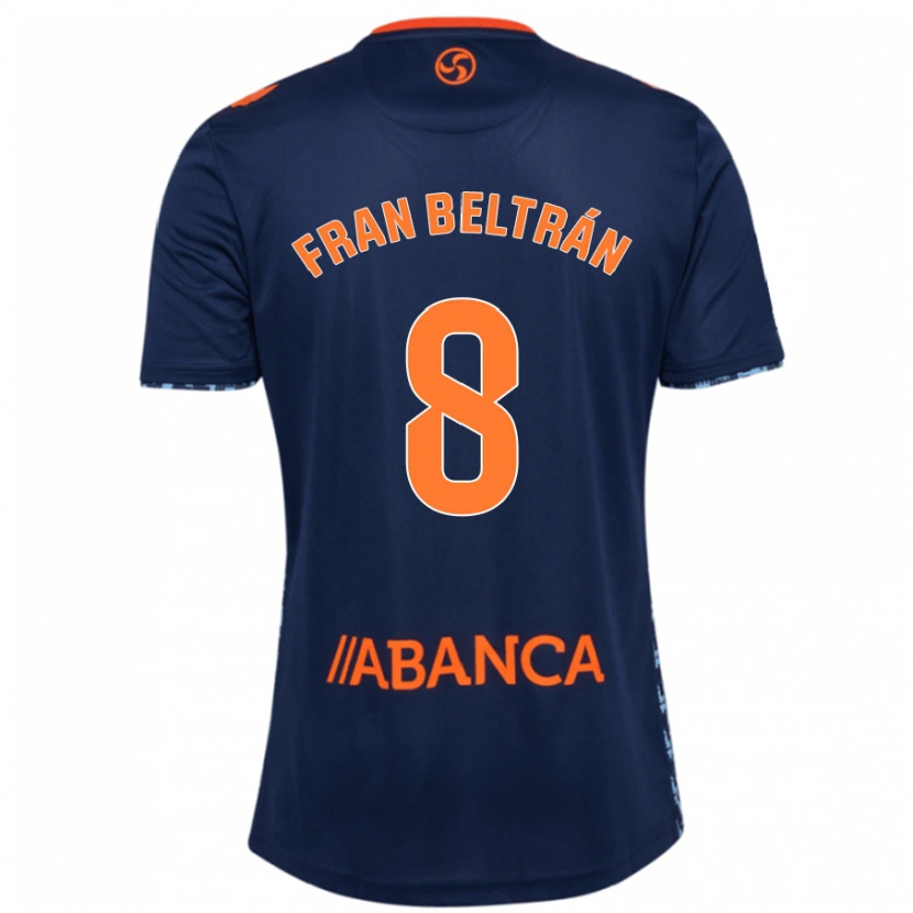 Danxen Barn Fran Beltrán #8 Marinblå Bortatröja Matchtröjor 2024/25 Tröjor T-Tröja