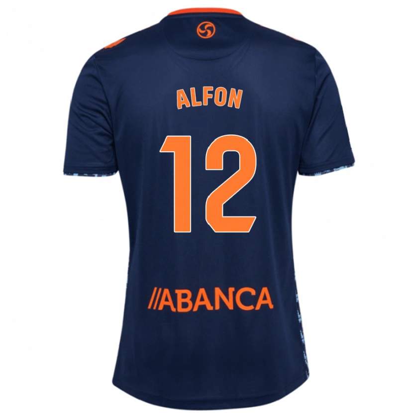 Danxen Barn Alfon González #12 Marinblå Bortatröja Matchtröjor 2024/25 Tröjor T-Tröja
