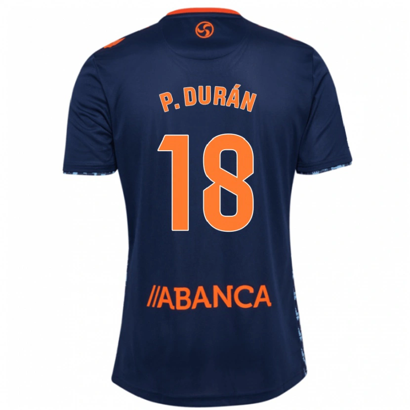 Danxen Barn Pablo Durán #18 Marinblå Bortatröja Matchtröjor 2024/25 Tröjor T-Tröja