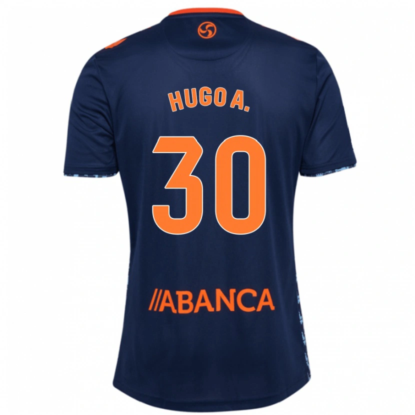 Danxen Barn Hugo Álvarez #30 Marinblå Bortatröja Matchtröjor 2024/25 Tröjor T-Tröja