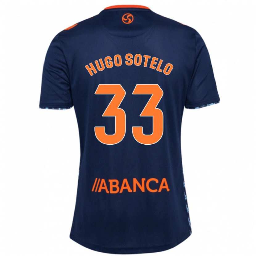 Danxen Barn Hugo Sotelo #33 Marinblå Bortatröja Matchtröjor 2024/25 Tröjor T-Tröja