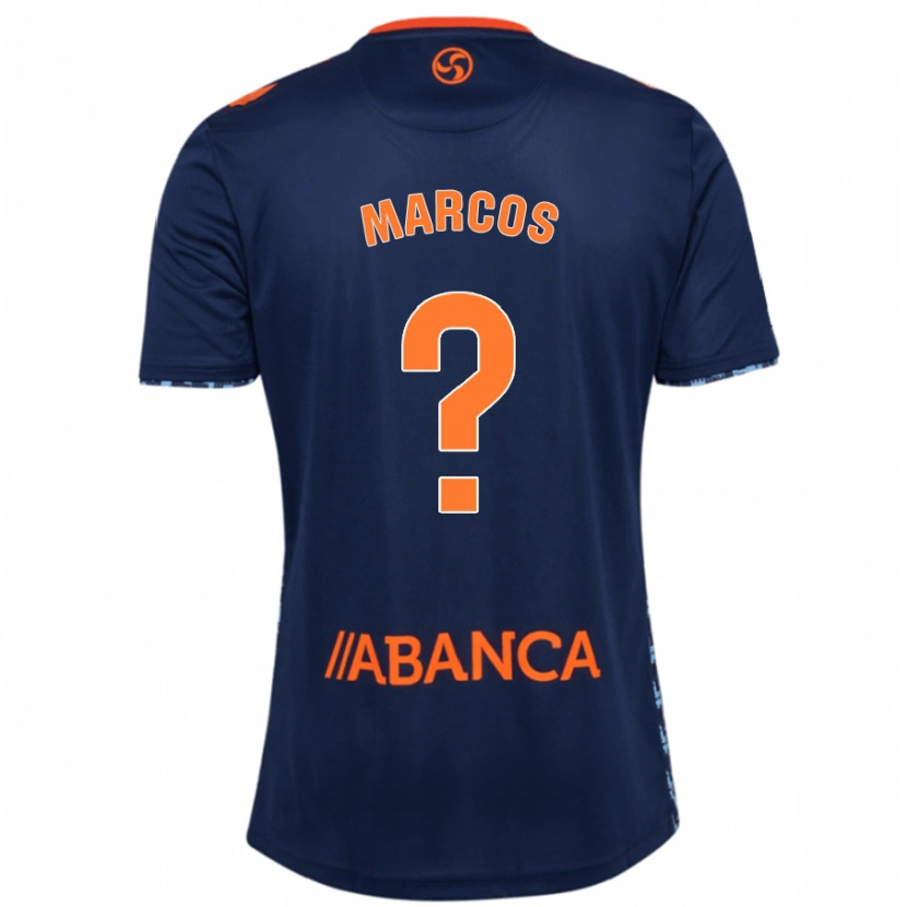 Danxen Barn Óscar Marcos #0 Marinblå Bortatröja Matchtröjor 2024/25 Tröjor T-Tröja