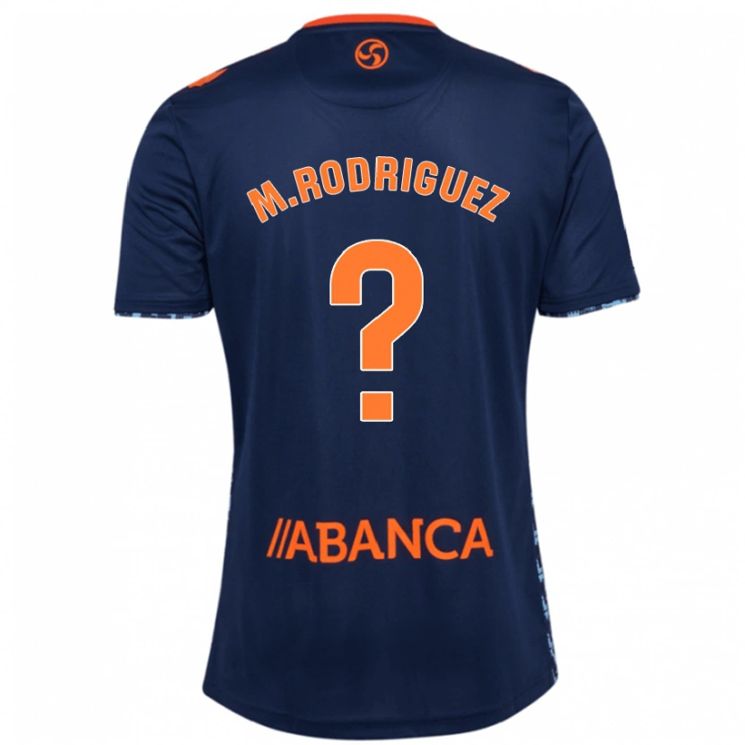 Danxen Barn Manu Rodríguez #0 Marinblå Bortatröja Matchtröjor 2024/25 Tröjor T-Tröja