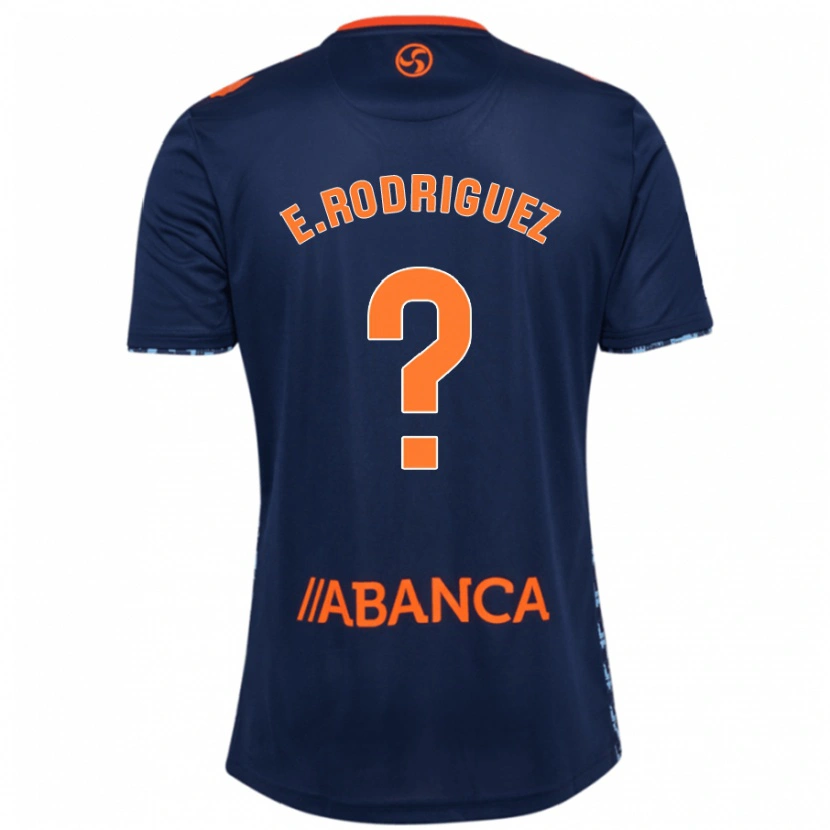 Danxen Barn Emi Rodríguez #0 Marinblå Bortatröja Matchtröjor 2024/25 Tröjor T-Tröja