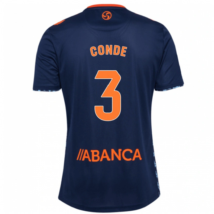 Danxen Barn Tincho Conde #3 Marinblå Bortatröja Matchtröjor 2024/25 Tröjor T-Tröja