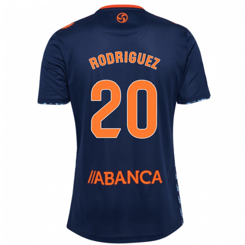 Danxen Barn Javi Rodríguez #20 Marinblå Bortatröja Matchtröjor 2024/25 Tröjor T-Tröja