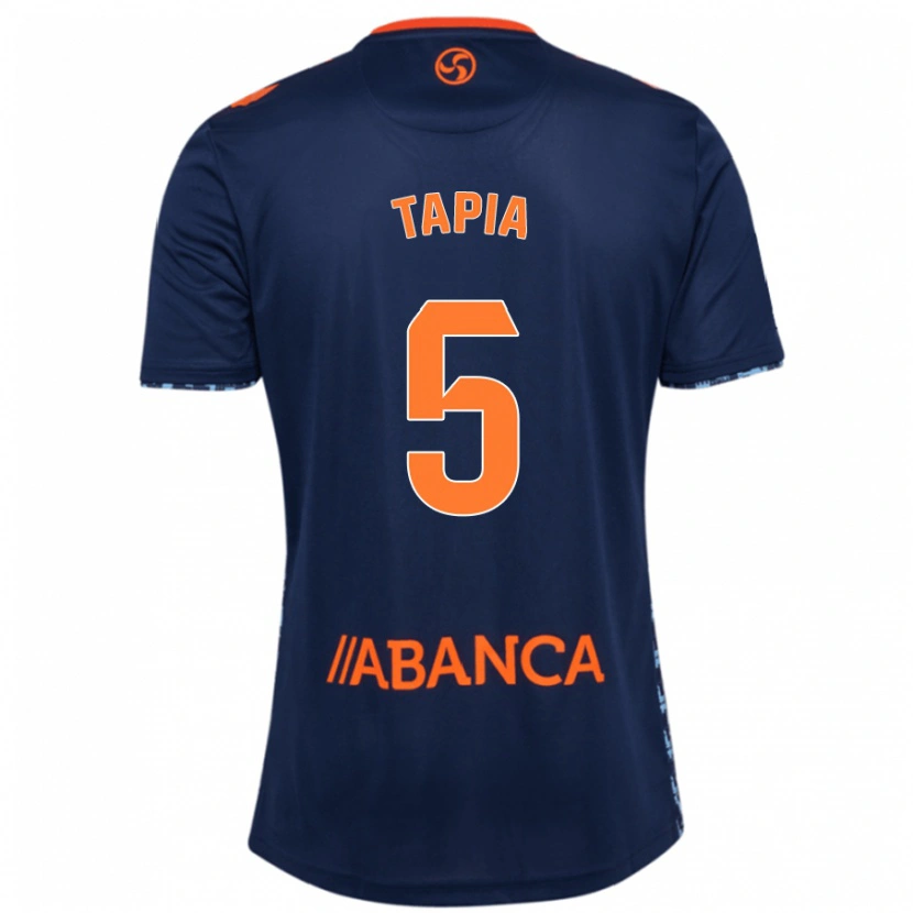 Danxen Barn Renato Tapia #5 Marinblå Bortatröja Matchtröjor 2024/25 Tröjor T-Tröja