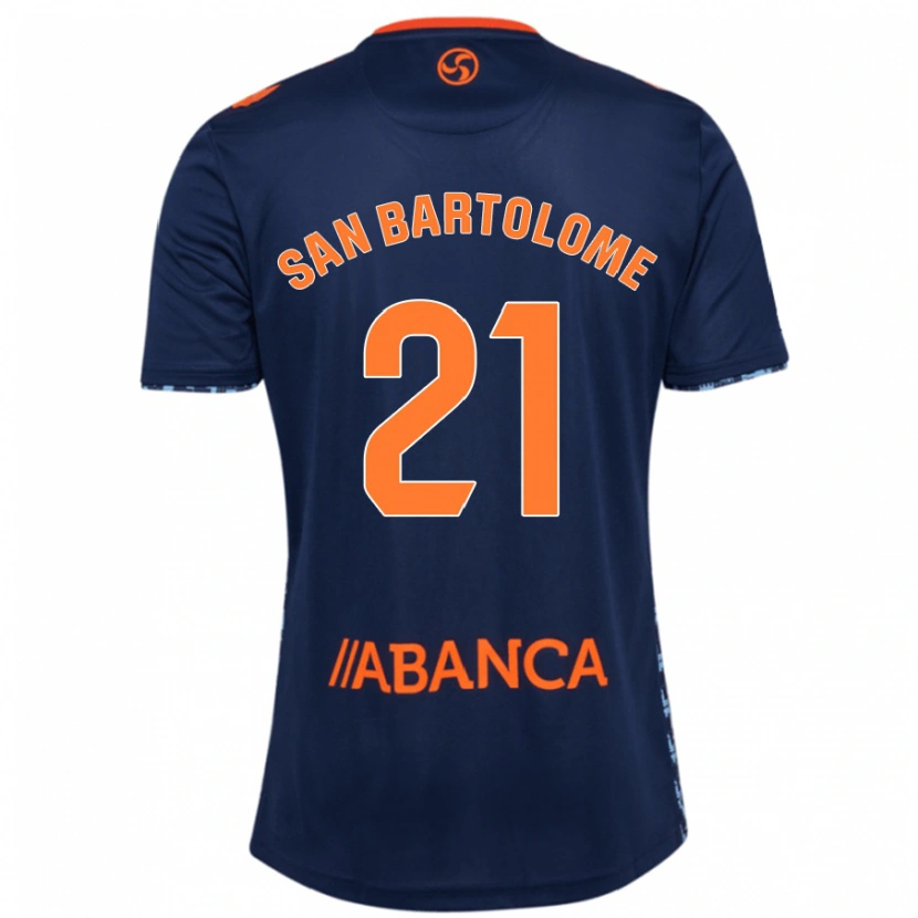 Danxen Barn Víctor San Bartolomé #21 Marinblå Bortatröja Matchtröjor 2024/25 Tröjor T-Tröja