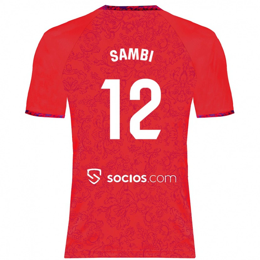 Danxen Barn Albert Sambi Lokonga #12 Röd Bortatröja Matchtröjor 2024/25 Tröjor T-Tröja