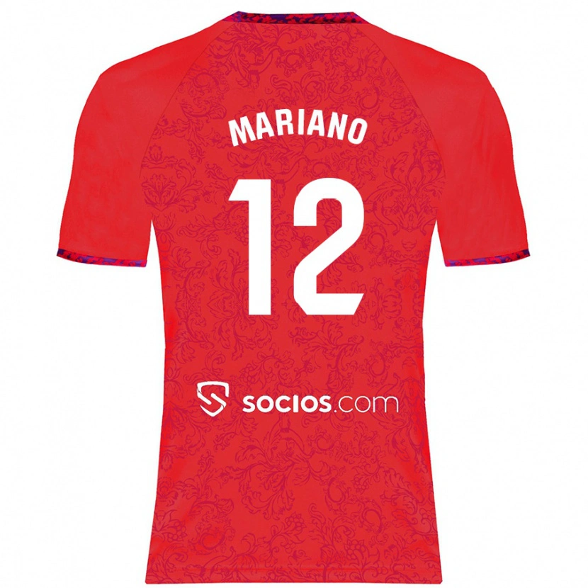 Danxen Barn Mariano Díaz #12 Röd Bortatröja Matchtröjor 2024/25 Tröjor T-Tröja