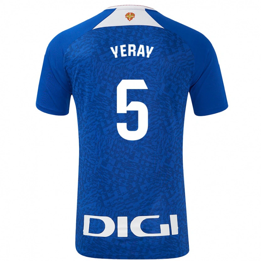 Danxen Barn Yeray Álvarez #5 Kungsblå Bortatröja Matchtröjor 2024/25 Tröjor T-Tröja