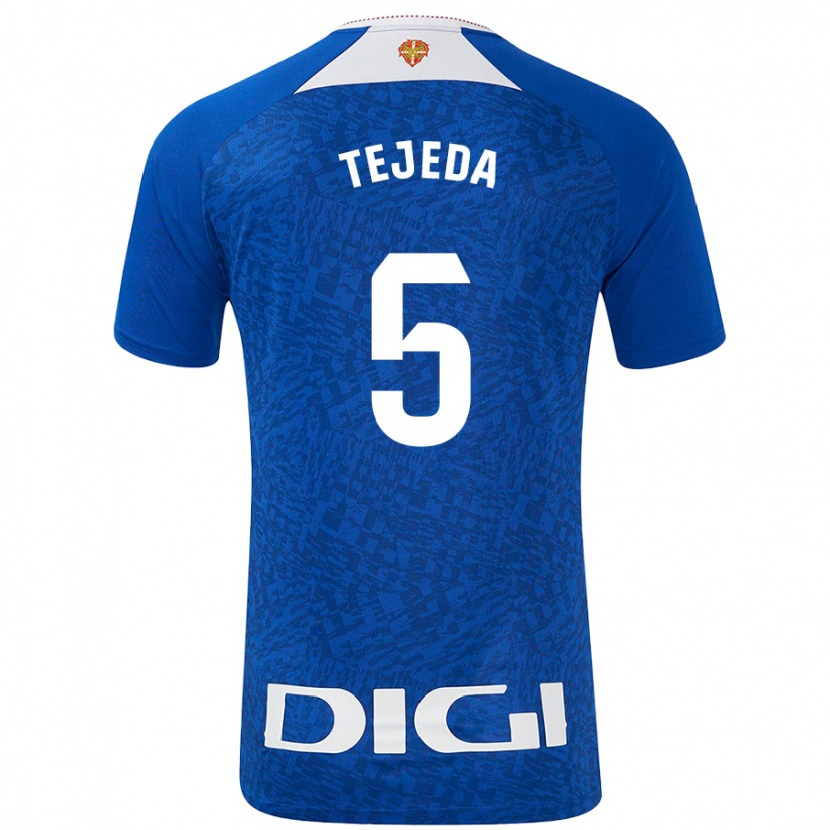 Danxen Barn Diego Tejeda #5 Kungsblå Bortatröja Matchtröjor 2024/25 Tröjor T-Tröja