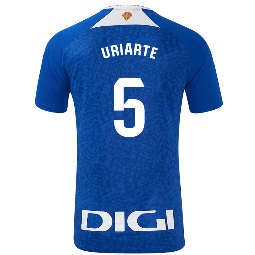 Danxen Barn Naroa Uriarte Urazurrutia #5 Kungsblå Bortatröja Matchtröjor 2024/25 Tröjor T-Tröja