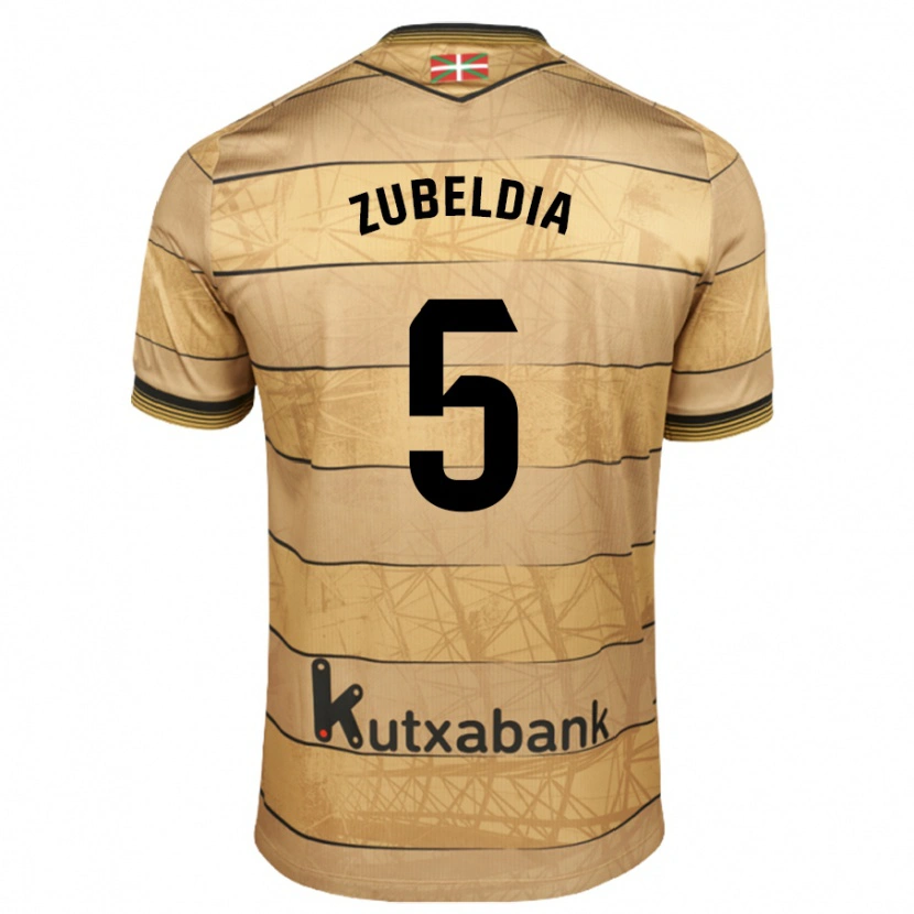 Danxen Barn Igor Zubeldia #5 Brun Bortatröja Matchtröjor 2024/25 Tröjor T-Tröja