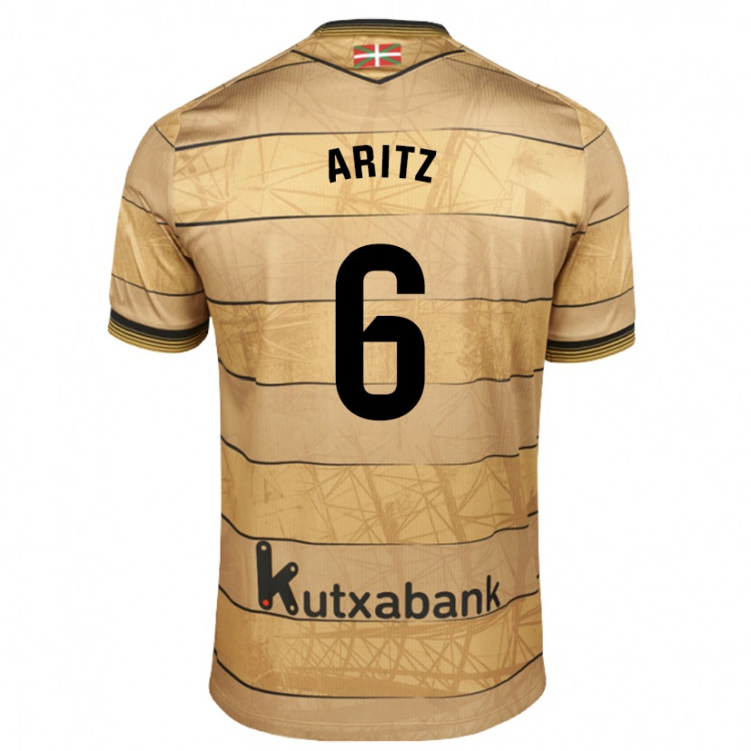 Danxen Barn Aritz Elustondo #6 Brun Bortatröja Matchtröjor 2024/25 Tröjor T-Tröja