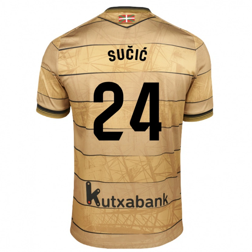 Danxen Barn Luka Sucic #24 Brun Bortatröja Matchtröjor 2024/25 Tröjor T-Tröja
