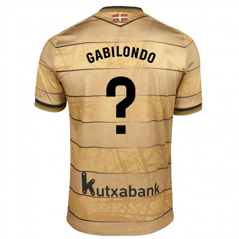 Danxen Barn Iker Gabilondo #0 Brun Bortatröja Matchtröjor 2024/25 Tröjor T-Tröja
