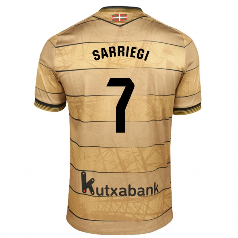 Danxen Barn Amaiur Sarriegi #7 Brun Bortatröja Matchtröjor 2024/25 Tröjor T-Tröja