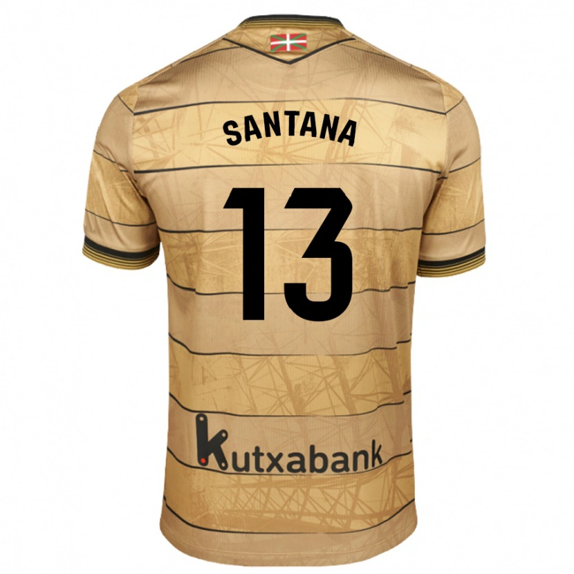 Danxen Barn Olatz Santana #13 Brun Bortatröja Matchtröjor 2024/25 Tröjor T-Tröja