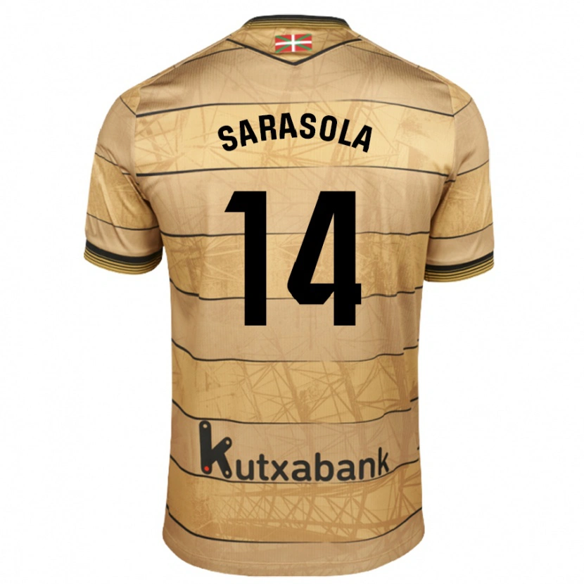 Danxen Barn Izarne Sarasola #14 Brun Bortatröja Matchtröjor 2024/25 Tröjor T-Tröja