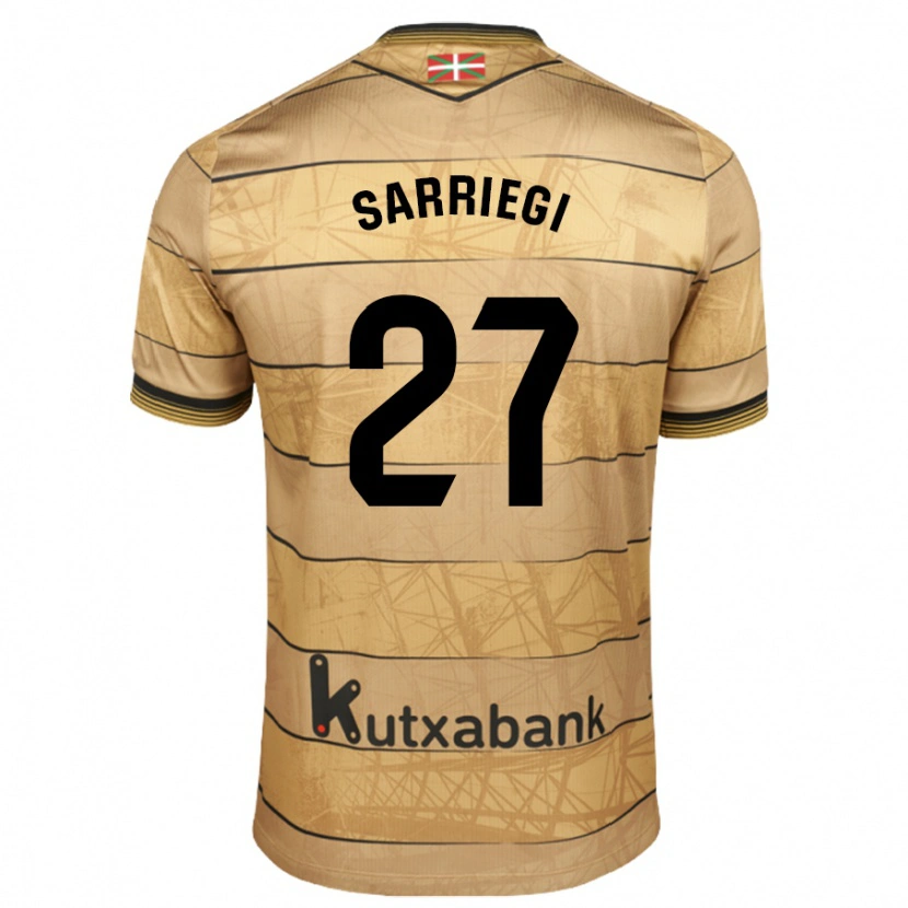 Danxen Barn Nora Sarriegi #27 Brun Bortatröja Matchtröjor 2024/25 Tröjor T-Tröja