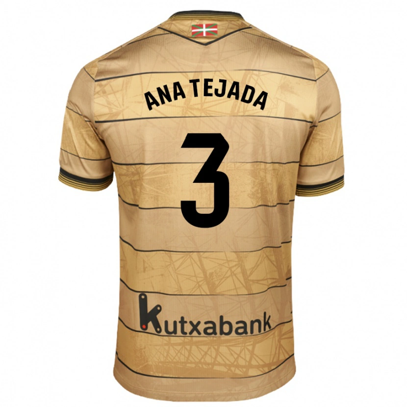 Danxen Barn Ana Tejada Jiménez #3 Brun Bortatröja Matchtröjor 2024/25 Tröjor T-Tröja