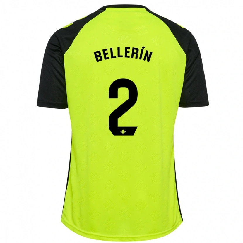 Danxen Barn Héctor Bellerín #2 Fluorescerande Gulsvart Bortatröja Matchtröjor 2024/25 Tröjor T-Tröja