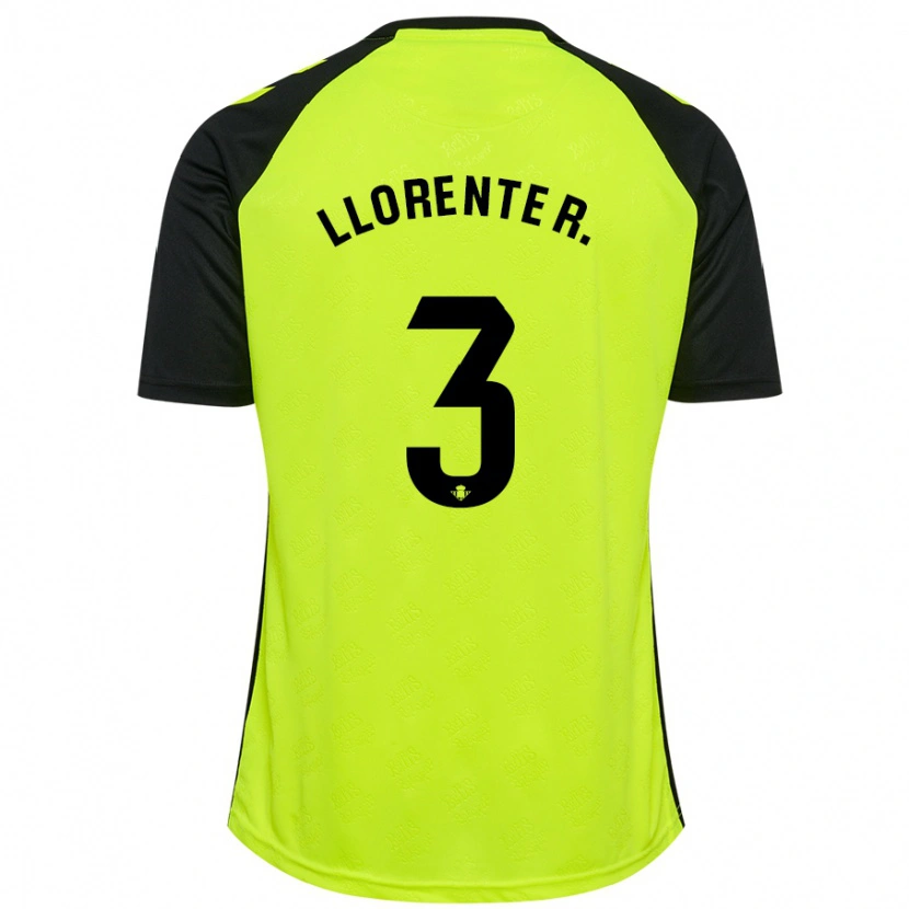 Danxen Barn Diego Llorente #3 Fluorescerande Gulsvart Bortatröja Matchtröjor 2024/25 Tröjor T-Tröja