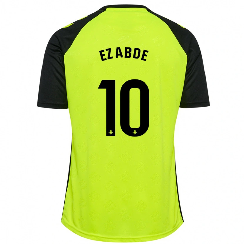 Danxen Barn Abde Ezzalzouli #10 Fluorescerande Gulsvart Bortatröja Matchtröjor 2024/25 Tröjor T-Tröja