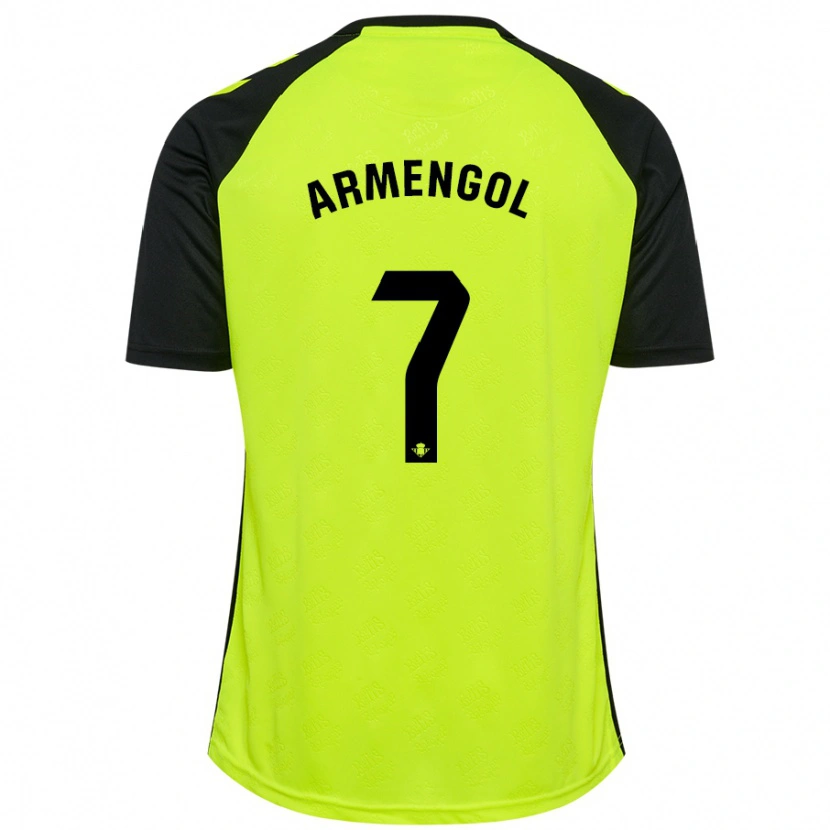 Danxen Barn Carla Armengol #7 Fluorescerande Gulsvart Bortatröja Matchtröjor 2024/25 Tröjor T-Tröja