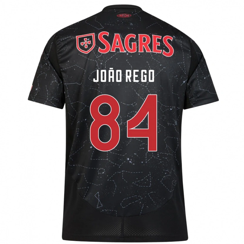 Danxen Barn João Rêgo #84 Svart Röd Bortatröja Matchtröjor 2024/25 Tröjor T-Tröja