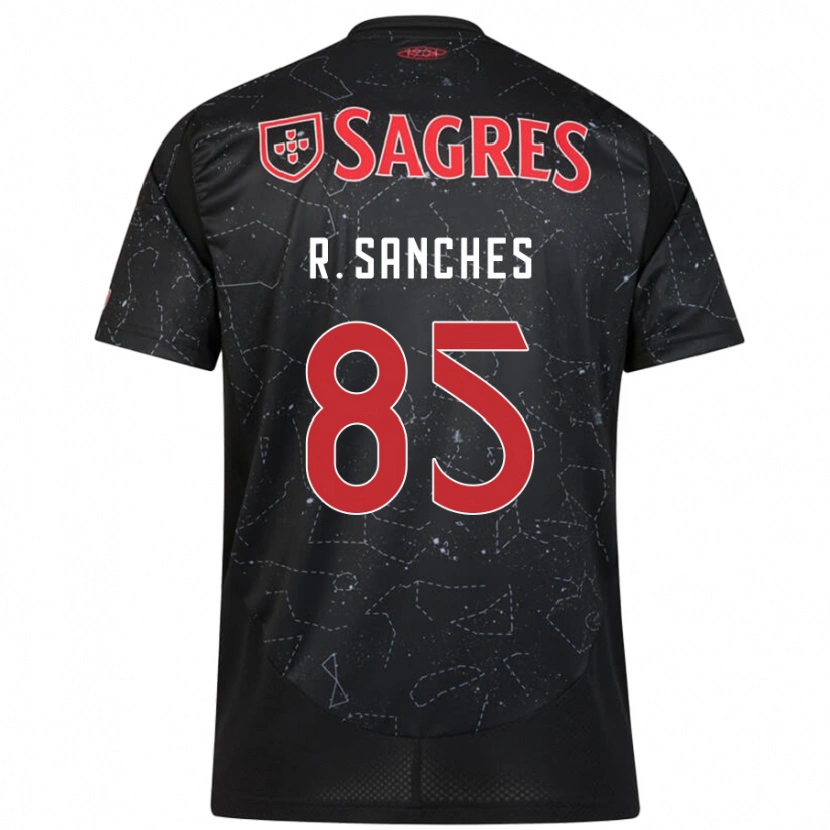 Danxen Barn Renato Sanches #85 Svart Röd Bortatröja Matchtröjor 2024/25 Tröjor T-Tröja