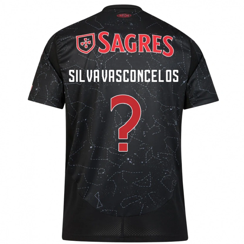 Danxen Barn Martim Silva Vasconcelos #0 Svart Röd Bortatröja Matchtröjor 2024/25 Tröjor T-Tröja