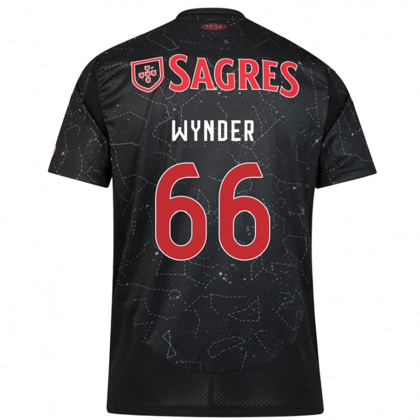 Danxen Barn Joshua Wynder #66 Svart Röd Bortatröja Matchtröjor 2024/25 Tröjor T-Tröja
