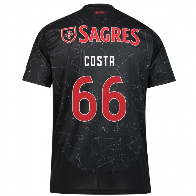 Danxen Barn Rute Costa #66 Svart Röd Bortatröja Matchtröjor 2024/25 Tröjor T-Tröja